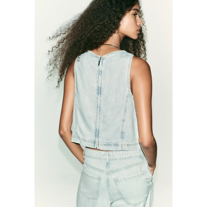 КОРОТКИЙ ДЖИНСОВЫЙ ТОП Z1975