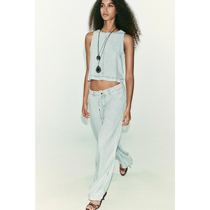 КОРОТКИЙ ДЖИНСОВЫЙ ТОП Z1975