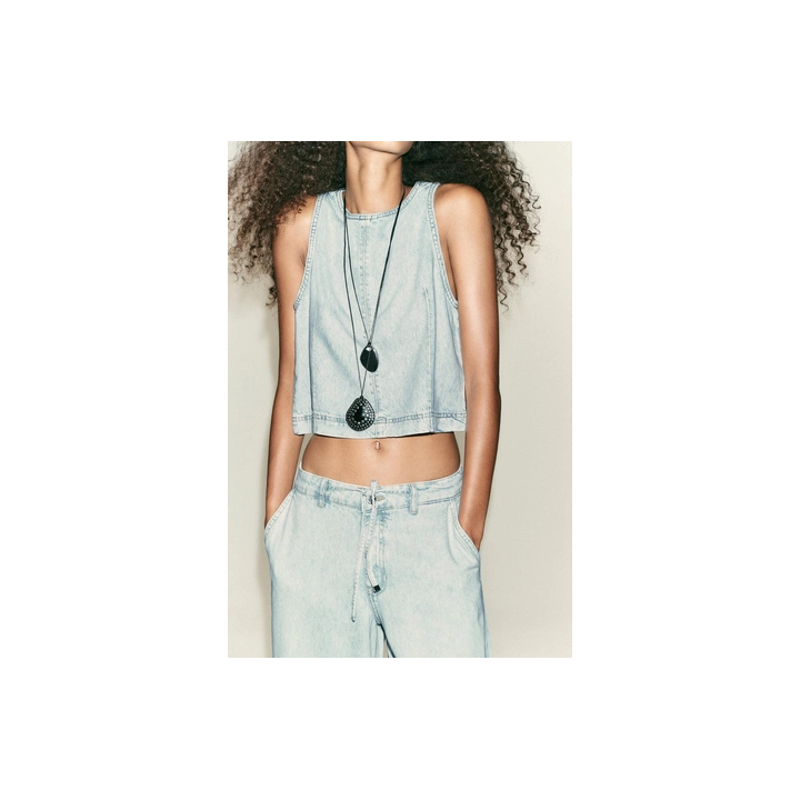 КОРОТКИЙ ДЖИНСОВЫЙ ТОП Z1975