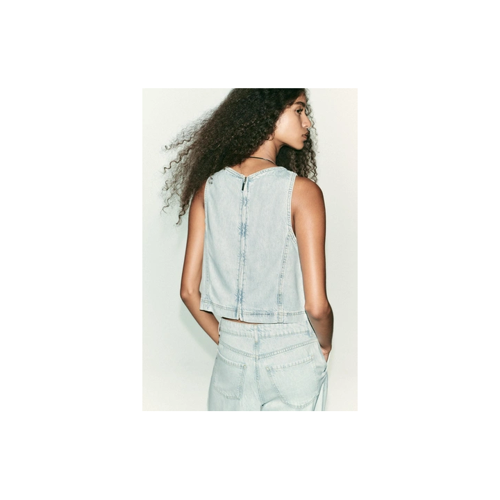 КОРОТКИЙ ДЖИНСОВЫЙ ТОП Z1975