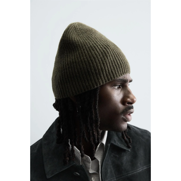 ШАПКА БИНИ В РУБЧИК ИЗ ШЕРСТИ