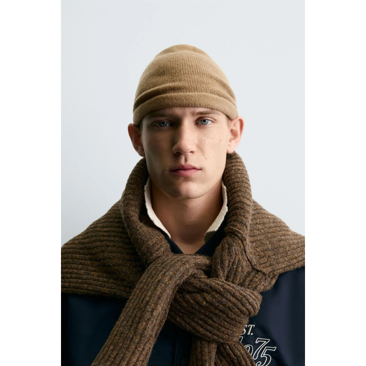 ШАПКА БИНИ ИЗ СМЕСОВОЙ ШЕРСТИ