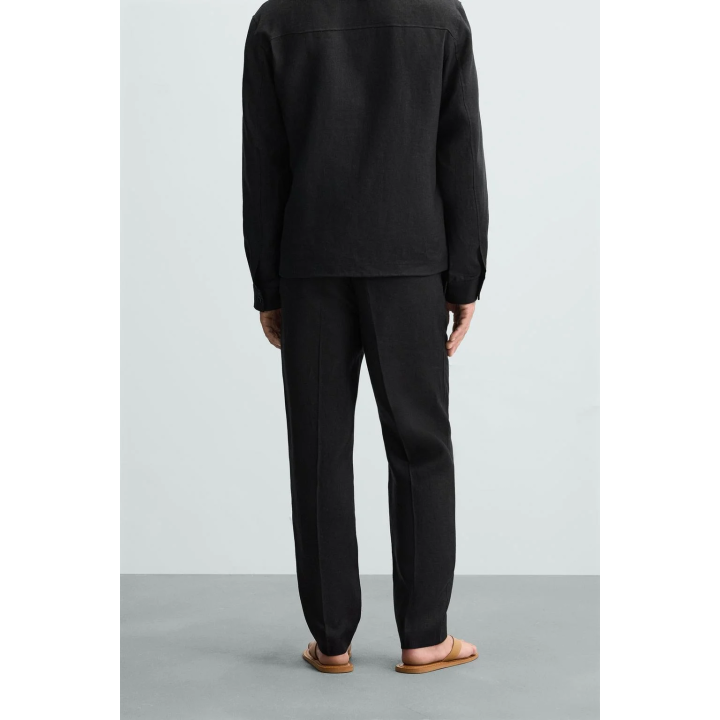 БРЮКИ КЛАССИЧЕСКОГО КРОЯ ИЗ 100% ЛЬНА