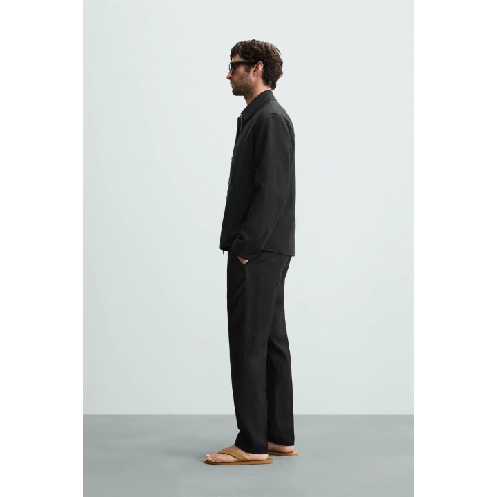 БРЮКИ КЛАССИЧЕСКОГО КРОЯ ИЗ 100% ЛЬНА