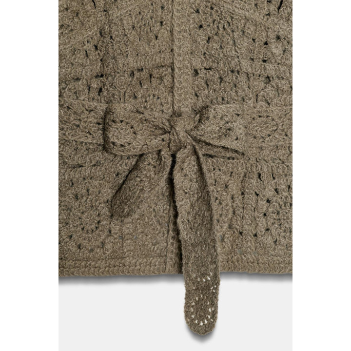 ВЯЗАНЫЙ КАРДИГАН С ПОЯСОМ