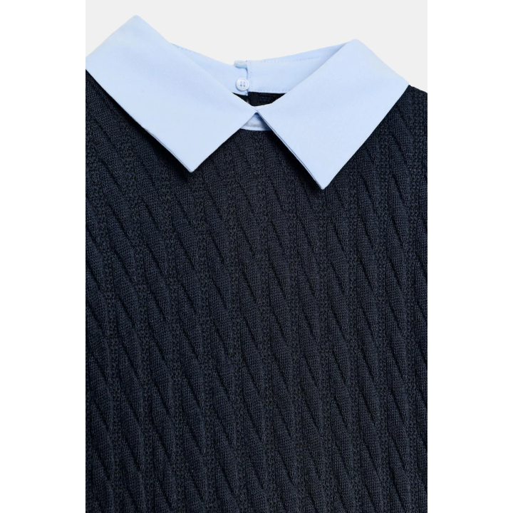 КОМБИНИРОВАННАЯ РУБАШКА ИЗ ПОПЛИНА