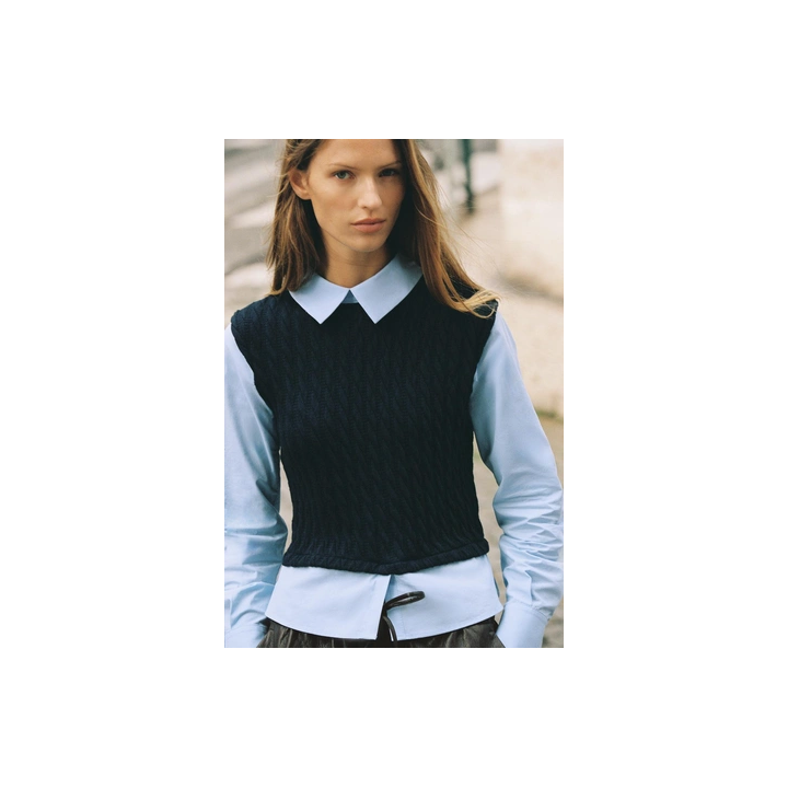 КОМБИНИРОВАННАЯ РУБАШКА ИЗ ПОПЛИНА