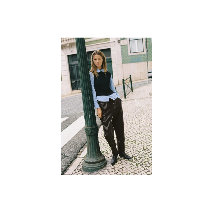 КОМБИНИРОВАННАЯ РУБАШКА ИЗ ПОПЛИНА