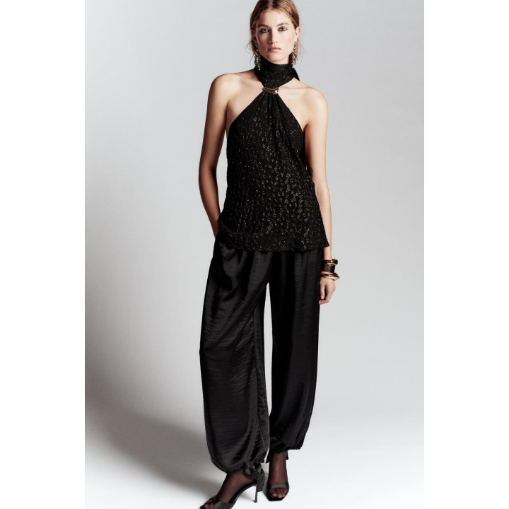 АТЛАСНЫЕ БРЮКИ-ШАРОВАРЫ