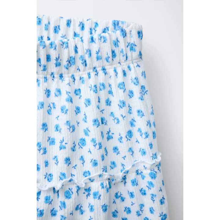 ЮБКА-ШОРТЫ ИЗ РЕЛЬЕФНОЙ ТКАНИ С ПРИНТОМ