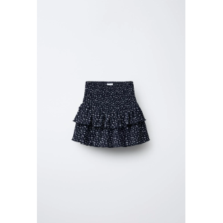 ЮБКА-ШОРТЫ С ЦВЕТОЧНЫМ ПРИНТОМ И ТКАНЬЮ БАМБУЛА