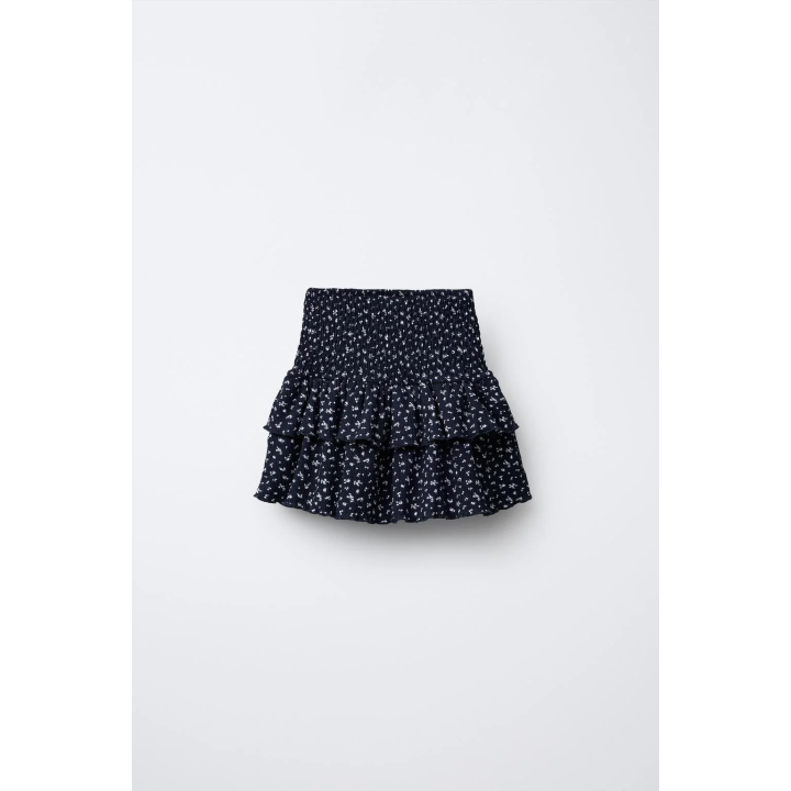 ЮБКА-ШОРТЫ С ЦВЕТОЧНЫМ ПРИНТОМ И ТКАНЬЮ БАМБУЛА