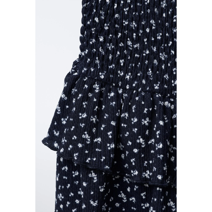 ЮБКА-ШОРТЫ С ЦВЕТОЧНЫМ ПРИНТОМ И ТКАНЬЮ БАМБУЛА