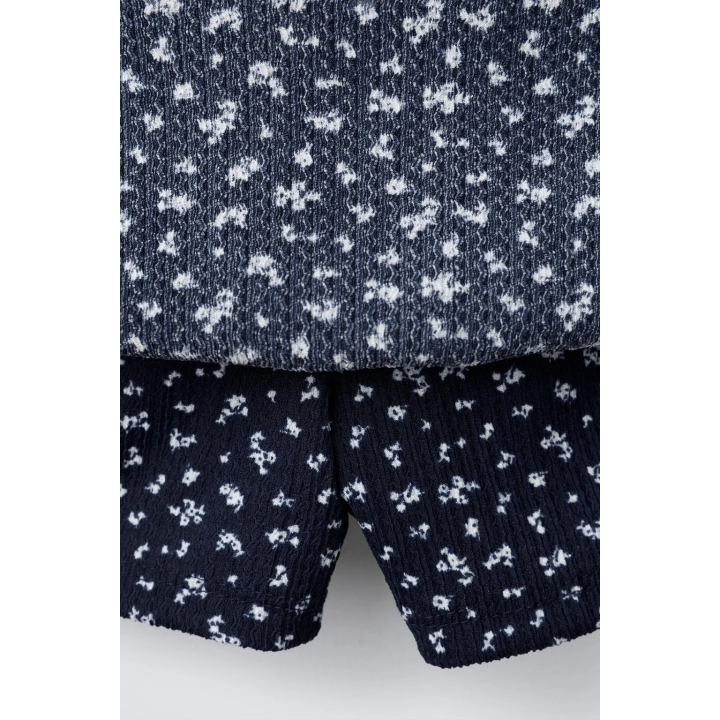 ЮБКА-ШОРТЫ С ЦВЕТОЧНЫМ ПРИНТОМ И ТКАНЬЮ БАМБУЛА