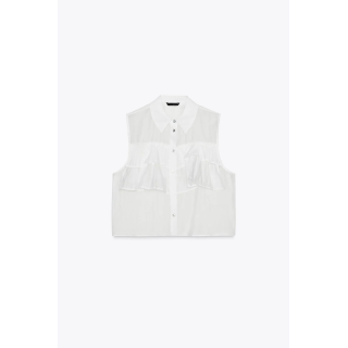 ПОЛУПРОЗРАЧНЫЙ ТОП С ВОЛАНАМИ