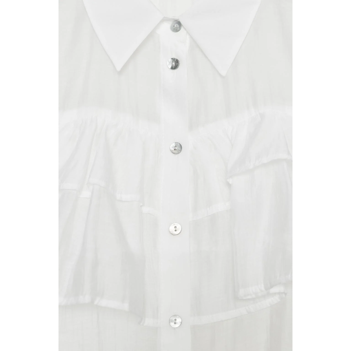 ПОЛУПРОЗРАЧНЫЙ ТОП С ВОЛАНАМИ