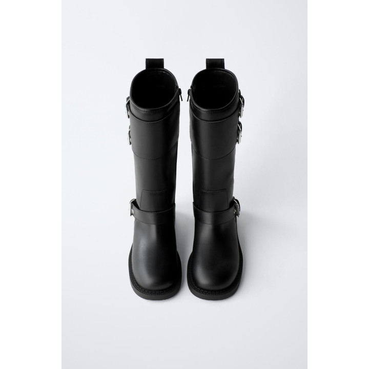 ВЫСОКИЕ БАЙКЕРСКИЕ САПОГИ