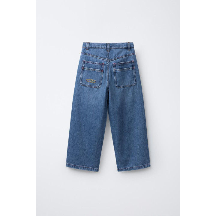 ДЖИНСЫ СВОБОДНОГО КРОЯ С ВЫШИВКОЙ