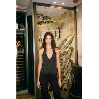 ТОП-ЖИЛЕТ В ГОРОШЕК