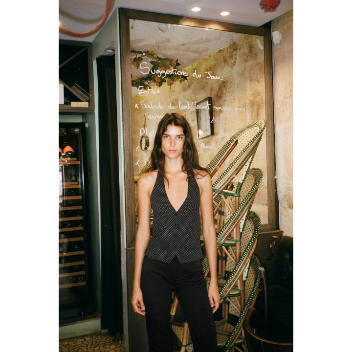 ТОП-ЖИЛЕТ В ГОРОШЕК