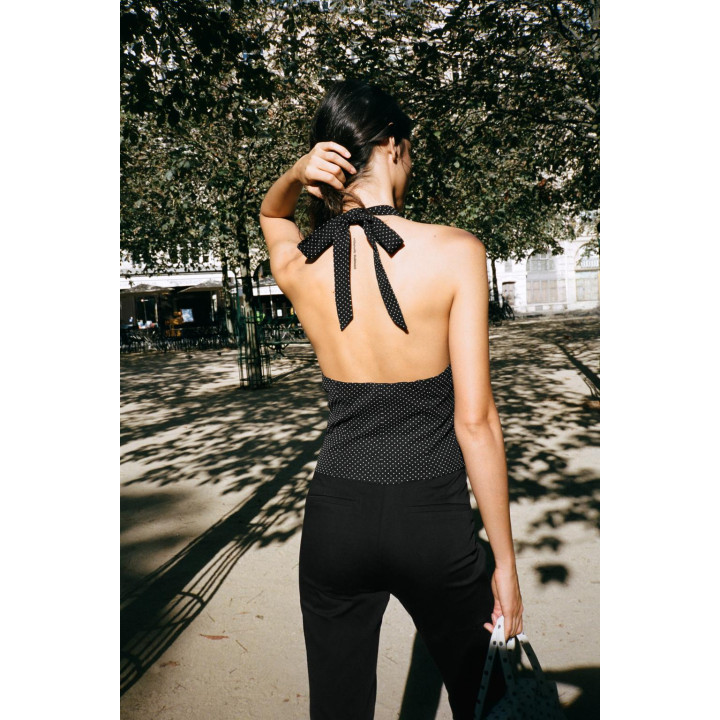 ТОП-ЖИЛЕТ В ГОРОШЕК