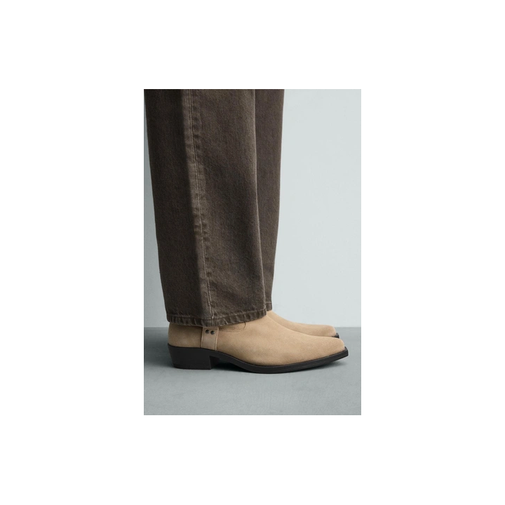 КОЖАНЫЕ САПОГИ С РЕМЕШКАМИ