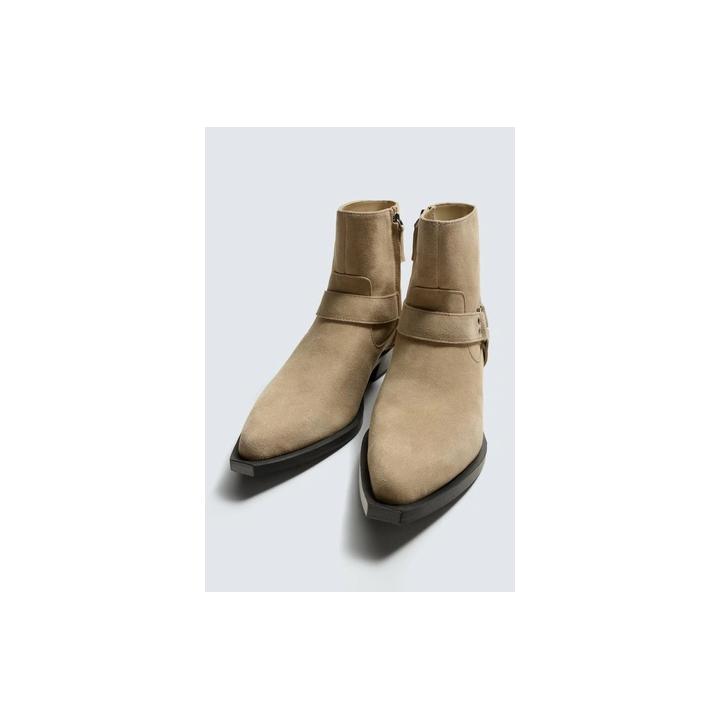 КОЖАНЫЕ САПОГИ С РЕМЕШКАМИ