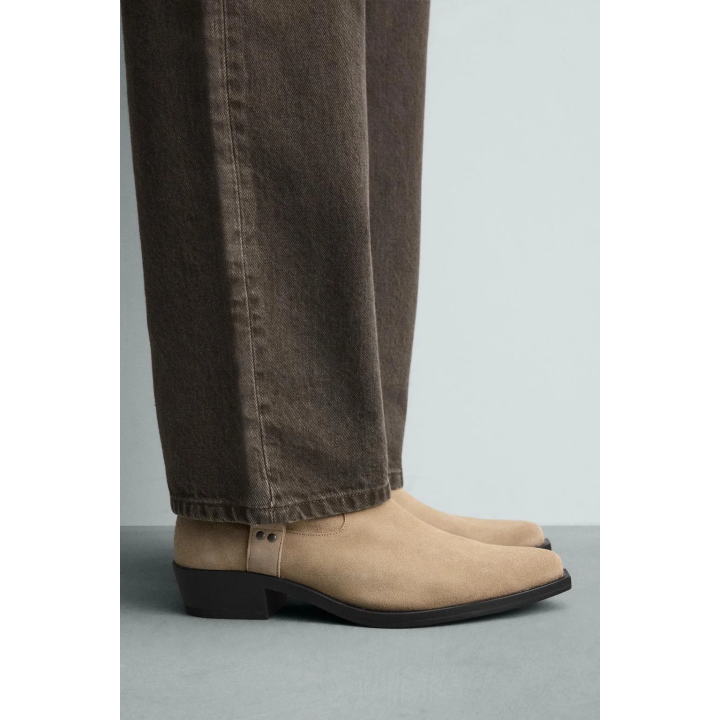 КОЖАНЫЕ САПОГИ С РЕМЕШКАМИ