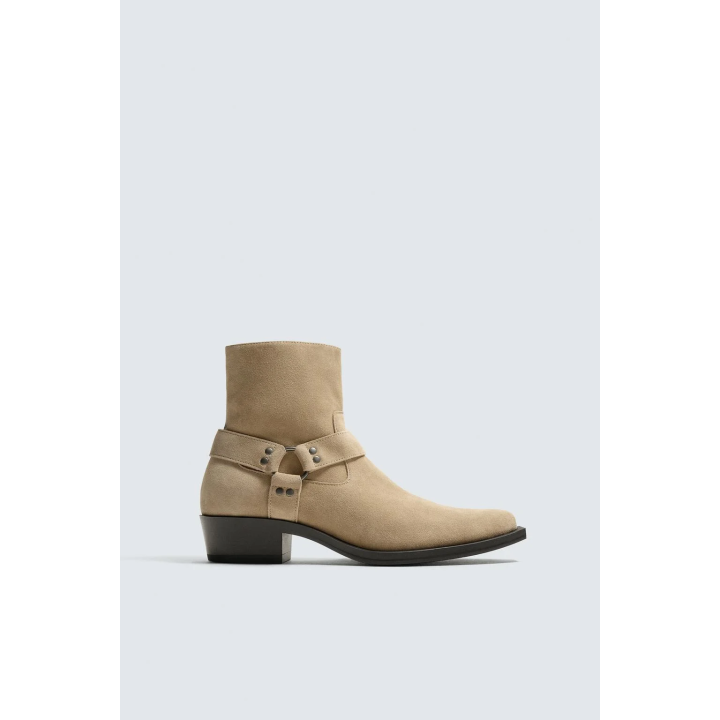 КОЖАНЫЕ САПОГИ С РЕМЕШКАМИ