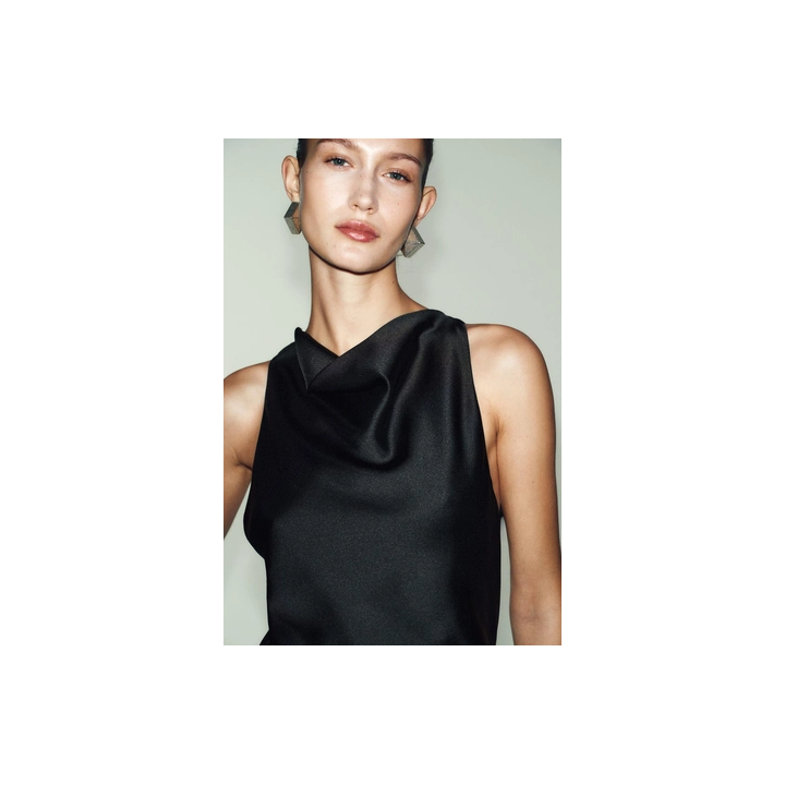 ДЛИННЫЙ АТЛАСНЫЙ ТОП С БАХРОМОЙ