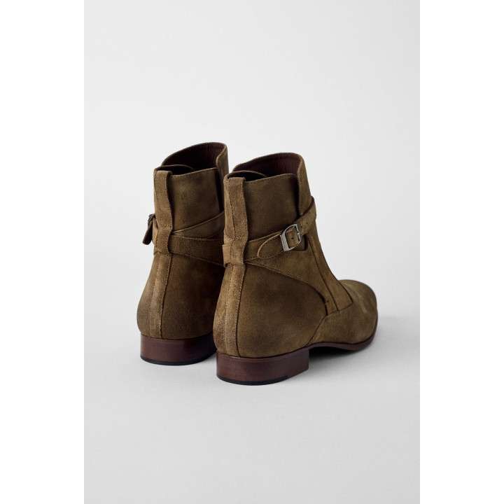 КОЖАНЫЕ САПОГИ С ПРЯЖКОЙ BOBBY GILLESPIE X ZARA