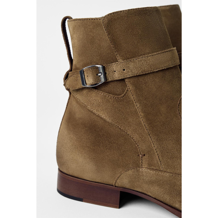 КОЖАНЫЕ САПОГИ С ПРЯЖКОЙ BOBBY GILLESPIE X ZARA