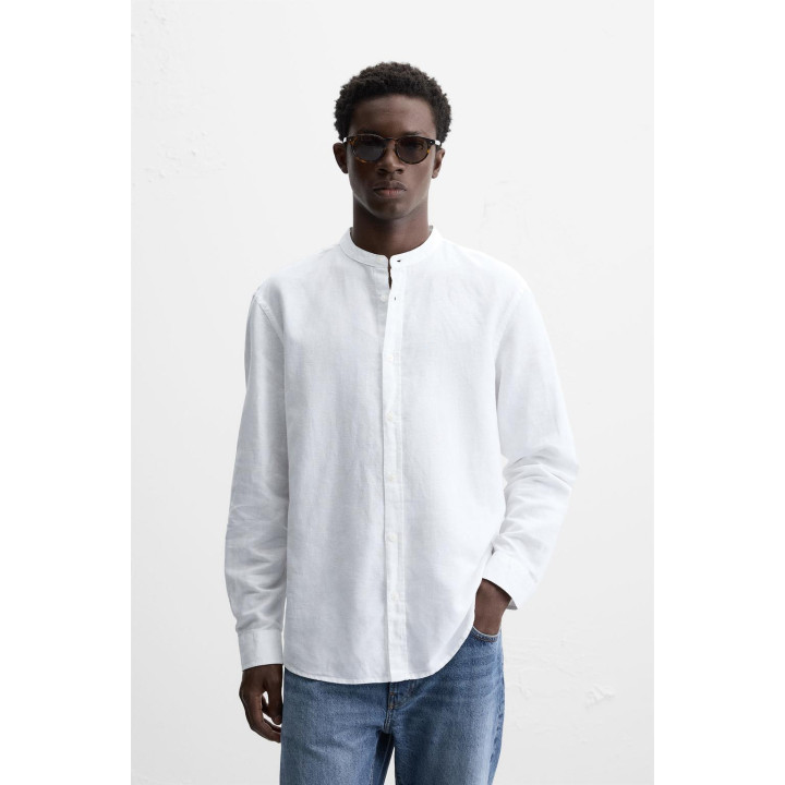 Рубашка из хлопка и льна