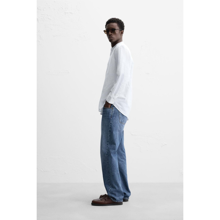 Рубашка из хлопка и льна