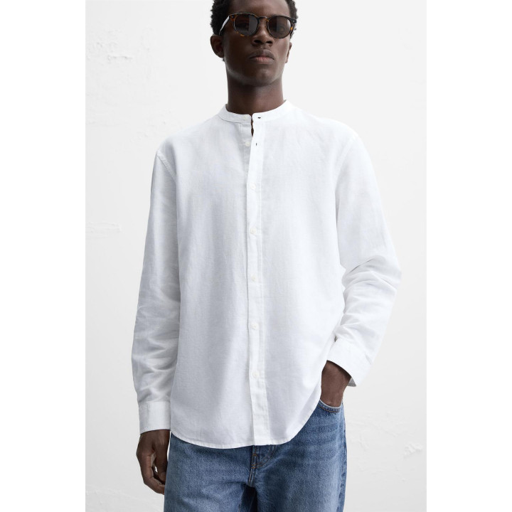 Рубашка из хлопка и льна