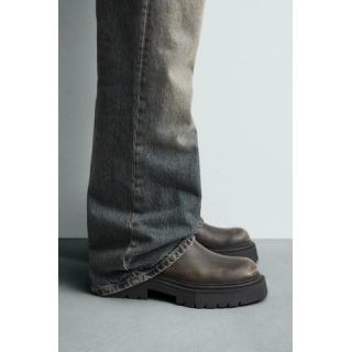 БОТИНКИ ЧЕЛСИ НА ОБЪЕМНОЙ ПОДОШВЕ С ЭФФЕКТОМ ПОТЕРТОСТИ