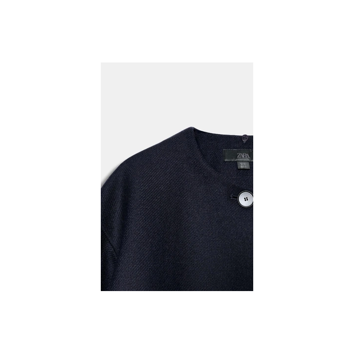 КОРОТКОЕ ПАЛЬТО ИЗ СМЕСОВОЙ ШЕРСТИ С ШАРФОМ