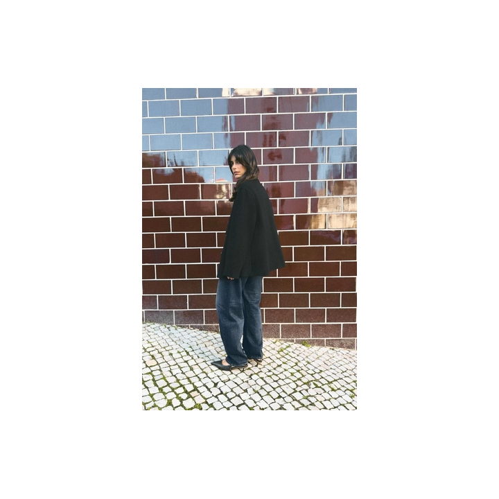 Пальто короткое с шерстью и стойкой