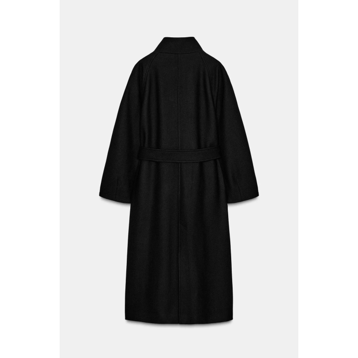 Пальто из шерсти с высоким воротом