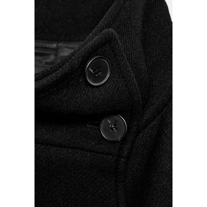 Пальто из шерсти с высоким воротом