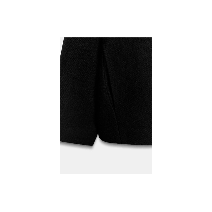 КОРОТКОЕ ПАЛЬТО ИЗ ШЕРСТИ С ЛАЦКАНАМИ ИЗ ИСКУССТВЕННОГО МЕХА