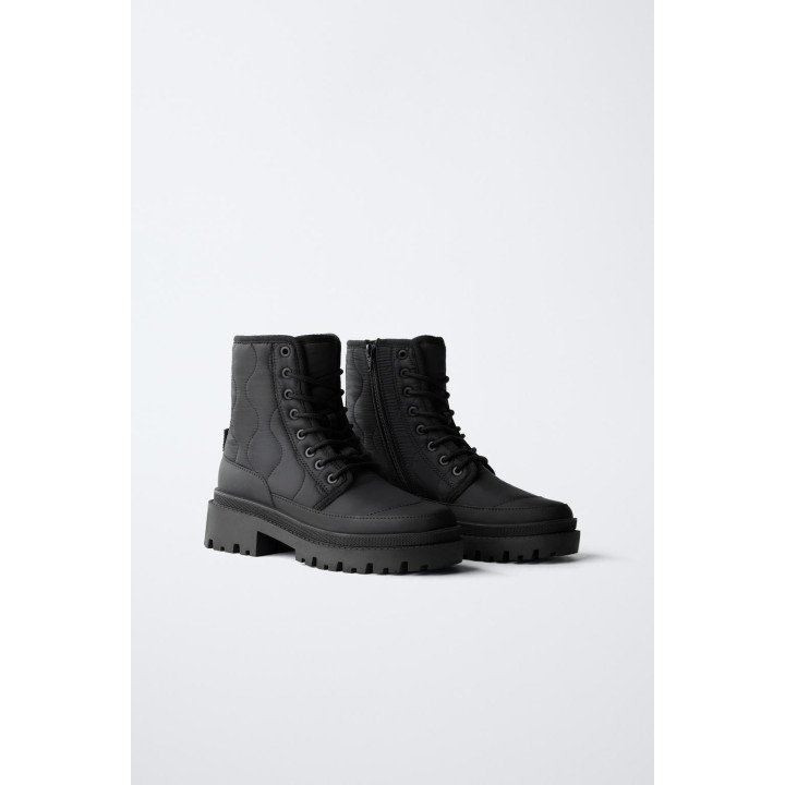 СТЕГАНЫЕ БОТИНКИ НА ШНУРОВКЕ