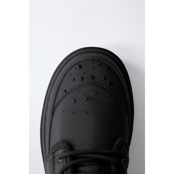 СТЕГАНЫЕ БОТИНКИ НА ШНУРОВКЕ