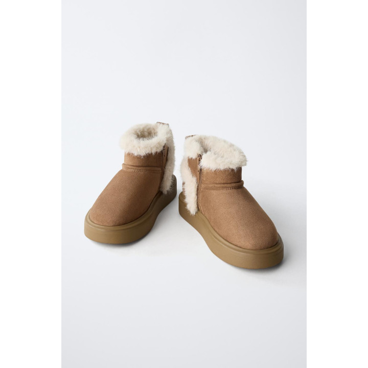 БОТИНКИ С ИСКУССТВЕННЫМ МЕХОМ