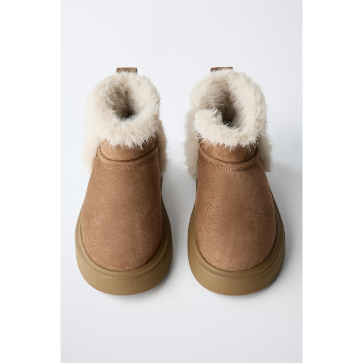 БОТИНКИ С ИСКУССТВЕННЫМ МЕХОМ