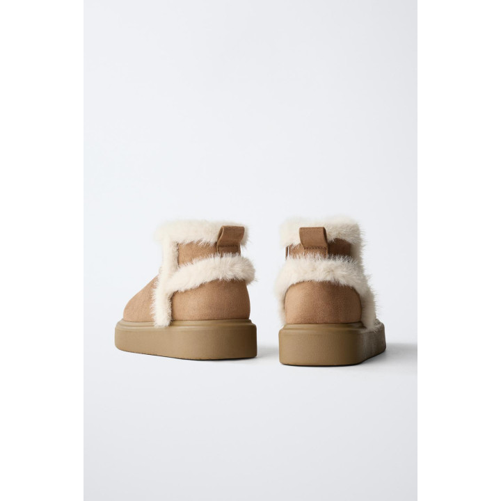 БОТИНКИ С ИСКУССТВЕННЫМ МЕХОМ