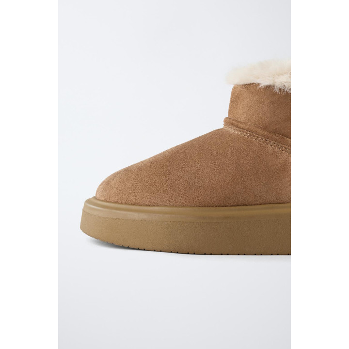 БОТИНКИ С ИСКУССТВЕННЫМ МЕХОМ