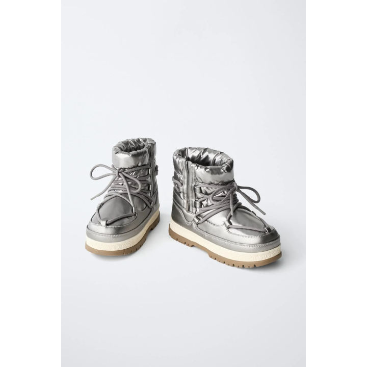 БОТИНКИ С МЕТАЛЛИЧЕСКИМ БЛЕСКОМ