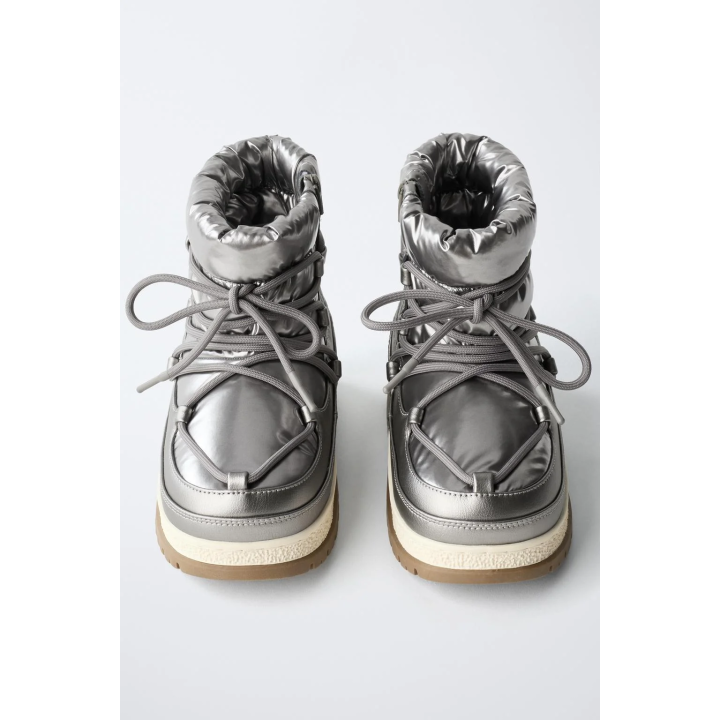 БОТИНКИ С МЕТАЛЛИЧЕСКИМ БЛЕСКОМ