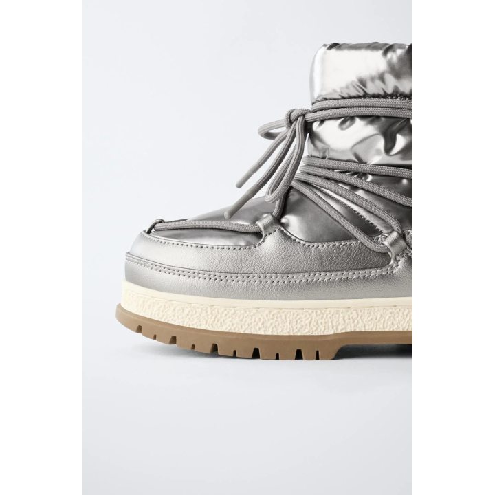 БОТИНКИ С МЕТАЛЛИЧЕСКИМ БЛЕСКОМ